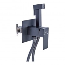 MIXXUS KUB-333 BLACK Змішувач для гіг. душа (з лійкою) з нерж.сталі SUS304 (цв.чорний)(12 шт/ящ)