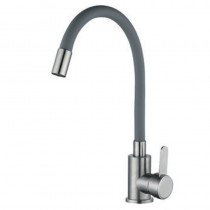 MIXXUS FAN-011 REFL.GRAY Змішувач для кухні з сил.виливом з нерж. ст. SUS304 (кол. сірий)(10 шт/ящ)