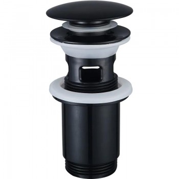 ZERIX BV-01 BLACK 1 1/4'' Донний клапан д/раков. з/перел. автомат СLICK-СLACK (Кол.чорн) (20 шт/ящ)