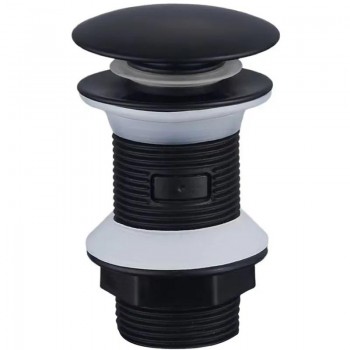 ZERIX BV-02 BLACK 1 1/4'' Донний клапан д/раков. б/перел. авт.СLICK-СLACK (Кол.чорн) (20шт/ящ)