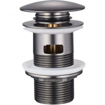 ZERIX BV-09 GRAY 1 1/4" Донний клапан д/раков. з/перел. авт. CLICK-CLACK (Кол.графіт) (20 шт/ящ)