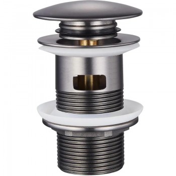 ZERIX BV-09 GRAY 1 1/4" Донний клапан д/раков. з/перел. авт. CLICK-CLACK (Кол.графіт) (20 шт/ящ)