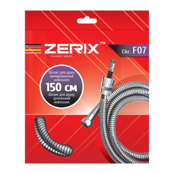 Шланг для душу Zerix F07 армований нейлоном 150см