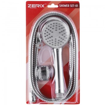ZERIX SHOWER SET-01 (шланг, лійка, кронштейн) (40 шт/ящ)