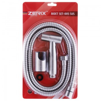 ZERIX BIDET SET-005 SUS Набір для гігієнічного душу з нерж. сталі SUS304 ZERIX BIDET SET-005 SUS Набір для гігієнічного душу з нерж. сталі SUS304