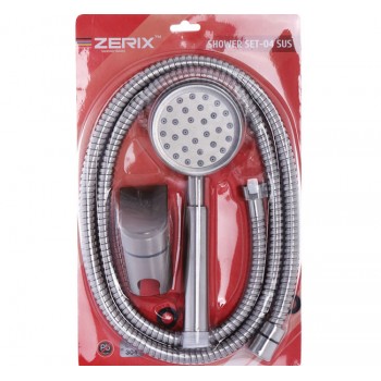 ZERIX SHOWER SET-04 SUS Душовий набір з нерж. сталі SUS304 (шланг, лійка, кронштейн) ZERIX SHOWER SET-04 SUS Душовий набір з нерж. сталі SUS304 (шланг, лійка, кронштейн)
