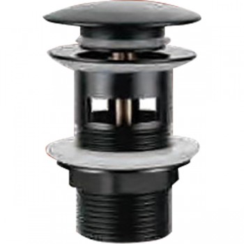 ZERIX LR65B-2 - 1 1/4'' Донний клапан з переливом (кнопка) (колір чорний) (60 шт/ящ)