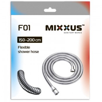 MIXXUS Шланг Chr.F01 розтяжний 150-200 см УПАКОВКА КОРОБКА (48 шт/ящ) MIXXUS Шланг Chr.F01 розтяжний 150-200 см УПАКОВКА КОРОБКА (48 шт/ящ)