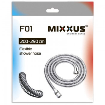 MIXXUS Шланг Chr.F01 розтяжний 200-250 см УПАКОВКА КОРОБКА (48 шт/ящ) MIXXUS Шланг Chr.F01 розтяжний 200-250 см УПАКОВКА КОРОБКА (48 шт/ящ)