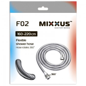 MIXXUS Шланг Chr.F02 розтяж. 160см, підш., ХРОМ (48 шт/ящ)