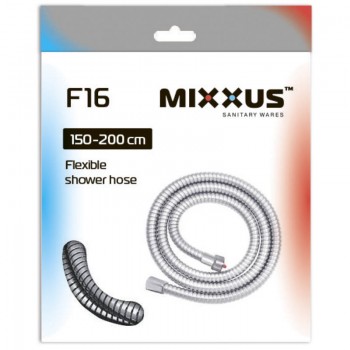 MIXXUS Шланг Chr.F16 росл. 150-200 см. Дрібне плетіння УПАКОВКА КОРОБКА (48 шт/ящ) MIXXUS Шланг Chr.F16 росл. 150-200 см. Дрібне плетіння УПАКОВКА КОРОБКА (48 шт/ящ)