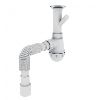 ZERIX SK-01-B 1 1/2"x40 Сифон для кух. з литим випуском та відводом для пральної машини (40 шт/ящ) ZERIX SK-01-B 1 1/2"x40 Сифон для кух. з литим випуском та відводом для пральної машини (40 шт/ящ)