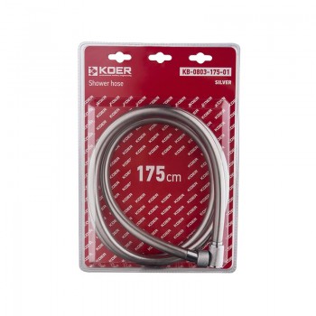 KOER KB-0803-175-01 Шланг для душу силіконовий 175 см (Колір хром) (30 шт/ящ)
