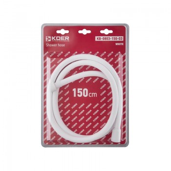 KOER KB-0803-150-03 Шланг для душу силіконовий 150 см (Колір білий) (30 шт/ящ) KOER KB-0803-150-03 Шланг для душу силіконовий 150 см (Колір білий) (30 шт/ящ)