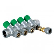 KOER KR.1124-4 1”x4 WAYS Колектор вентильний з фітингом (24 шт/ящ)