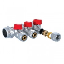 KOER KR.1125-3 3/4”x3 WAYS Колектор з кульовими кранами та фітингом (32 шт/ящ)