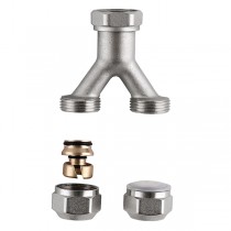 KOER KR.1150 - 3/4”x16 Розпод. вузол (з ЄВРОКОНУСАМИ) для підкл. 2-х контурів опалення KOER KR.1150 - 3/4”x16 Розпод. вузол (з ЄВРОКОНУСАМИ) для підкл. 2-х контурів опалення