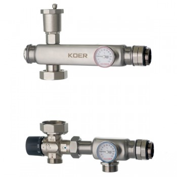 KOER KR.S1023 Змішувальний вузол (з термостатичним зміш. клапаном) 1"ЗР SUS304 (8 шт/ящ)