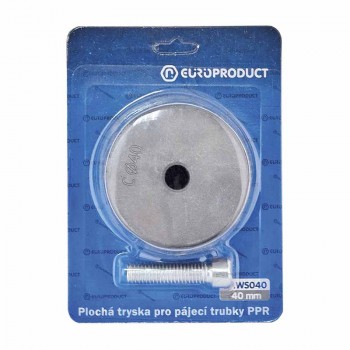 EUROPRODUCT EP.WS040 Насадка плоска для паяльника PPR труб 40mm (75 шт/ящ) EUROPRODUCT EP.WS040 Насадка плоска для паяльника PPR труб 40mm (75 шт/ящ)