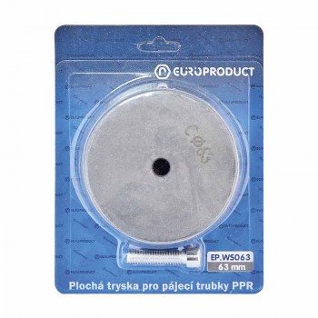 EUROPRODUCT EP.WS063 Насадка плоска для паяльника PPR труб 63mm (40 шт/ящ) EUROPRODUCT EP.WS063 Насадка плоска для паяльника PPR труб 63mm (40 шт/ящ)