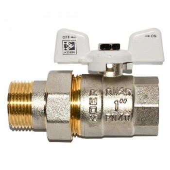 KOER кран з американкою 1" White