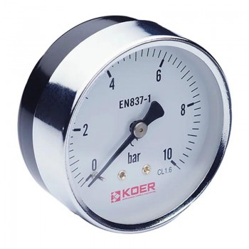 KOER KM.611A D=63мм (0-10 bar) 1/4'' Манометр аксіальний (100 шт/ящ) KOER KM.611A D=63мм (0-10 bar) 1/4'' Манометр аксіальний (100 шт/ящ)