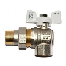 KOER кран кутовий з американкою 3/4 White