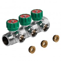 KOER KR.1127-4 - 1"x4 - 3/4 WAYS Колектор вентильний з адаптером (євроконус-площина) (16 шт/ящ) KOER KR.1127-4 - 1"x4 - 3/4 WAYS Колектор вентильний з адаптером (євроконус-площина) (16 шт/ящ)