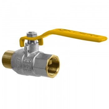 KOER KG.205 - 1" FM Кран кульовий ГШВ ГАЗ, ручка "важіль" жовта (24 шт/ящ) KOER KG.205 - 1" FM Кран кульовий ГШВ ГАЗ, ручка "важіль" жовта (24 шт/ящ)