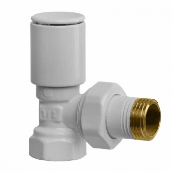 KOER KR.531.White - 1/2" Кран для сушарки рушників кутовий (60 шт/ящ) KOER KR.531.White - 1/2" Кран для сушарки рушників кутовий (60 шт/ящ)