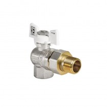 KOER KR.228.W - 1" WHITE Кран з американкою кутовий (20 шт/ящ)