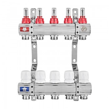 EUROPRODUCT EP.B3110-05-1”x5 Колекторний блок з витратомірами ( корпус ЛАТУНЬ ) (3 шт/ящ) EUROPRODUCT EP.B3110-05-1”x5 Колекторний блок з витратомірами ( корпус ЛАТУНЬ ) (3 шт/ящ)