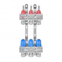 KOER KR.1210-3 - 1"x3 WAYS Колекторний блок з витратомірами та євроконусами (5 шт/ящ)