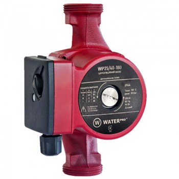 WATERPRO WP25/60-180 Насос циркуляційний Н=6М, Q=3,6кбМ, P=92Вт, з кабелем, без гайок (8 шт/ящ) WATERPRO WP25/60-180 Насос циркуляційний Н=6М, Q=3,6кбМ, P=92Вт, з кабелем, без гайок (8 шт/ящ)