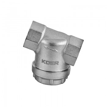 KOER KR.F03-1.N - 1" Фільтр грубої очистки універсальний НІКЕЛЬОВАНИЙ (32 шт/ящ) KOER KR.F03-1.N - 1" Фільтр грубої очистки універсальний НІКЕЛЬОВАНИЙ (32 шт/ящ)