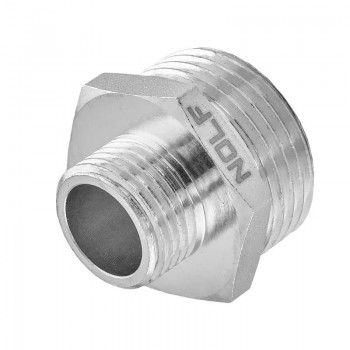 NOLF NFC.N0406-N-1/2''x3/8" Ніпель редукційний НІКЕЛЬОВАНИЙ (800 шт/ящ) NOLF NFC.N0406-N-1/2''x3/8" Ніпель редукційний НІКЕЛЬОВАНИЙ (800 шт/ящ)