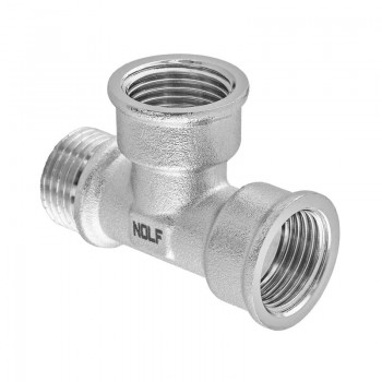 NOLF NFC.T06FFM-N-1/2''FFM Трійник НІКЕЛЬОВАНИЙ