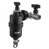 KOER KR.1273 - 3/4" Сепаратор шламу універсальний магнітний з кранами (PA-GF) (10 шт/ящ)