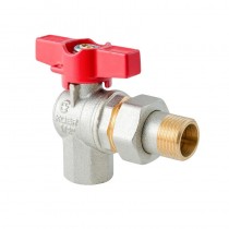 KOER EXTREME KE.228-15 - 1/2" Кран з американкою кутовий, ручка "метелик" червона(56 шт/ящ, 14шт/уп) KOER EXTREME KE.228-15 - 1/2" Кран з американкою кутовий, ручка "метелик" червона(56 шт/ящ, 14шт/уп)