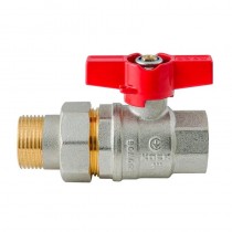 KOER EXTREME KE.227-25 - 1" Кран з американкою, ручка "метелик" червона (24 шт/ящ, 6шт/уп) KOER EXTREME KE.227-25 - 1" Кран з американкою, ручка "метелик" червона (24 шт/ящ, 6шт/уп)