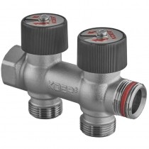 KOER KR.1128-2 - 3/4"x3/4"x3/4"x2 WAYS Колектор вентильний без фітингу (50 шт/ящ)
