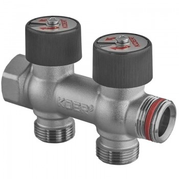 KOER KR.1128-2 - 3/4"x3/4"x3/4"x2 WAYS Колектор вентильний без фітингу (50 шт/ящ)