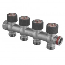 KOER KR.1128-4 - 3/4"x3/4"x3/4"x4 WAYS Колектор вентильний без фітингу (30 шт/ящ)