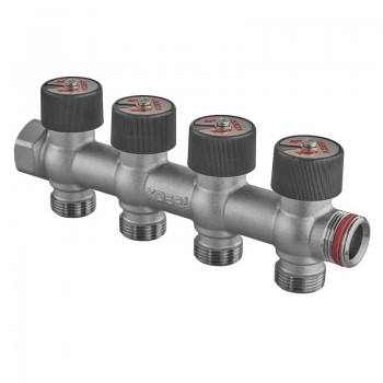 KOER KR.1128-4 - 3/4"x3/4"x3/4"x4 WAYS Колектор вентильний без фітингу (30 шт/ящ) KOER KR.1128-4 - 3/4"x3/4"x3/4"x4 WAYS Колектор вентильний без фітингу (30 шт/ящ)