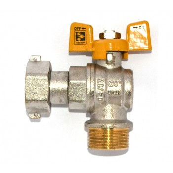 KOER 3/4" ГШ Б ГАЗ з накидною гайкою Кутовий