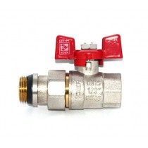 KOER кран з американкою 1/2 "антипротечка" Red