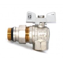 KOER кран кутовий з американкою 3/4 "антипротечка" White