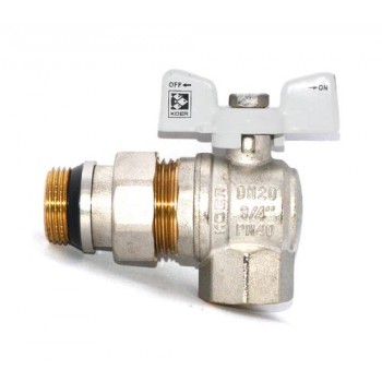 KOER кран кутовий з американкою 3/4 "антипротечка" White