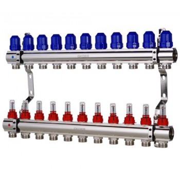KOER KR.1110-11 1”x11 WAYS Колекторний блок з витратомірами KOER KR.1110-11 1”x11 WAYS Колекторний блок з витратомірами