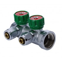 KOER KR.1122-2 1”x2 WAYS Колектор вентильний з фітингом